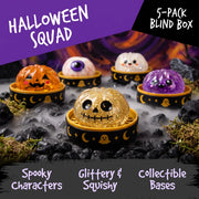 【Summer Sale Deals】Halloween Steamed Bun Squishy Toy Set, Slow Rising Stress Relief Fidget Toys with Steamer Bases, Pumpkin Eyeball Ghost Assortment, Collectible Desk Decor for Party Favors