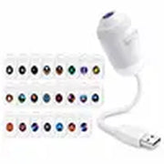 2-In-1 Galaxy Projector Night Light, USB Starry Sky Night Light Projector with Adjustable Brightness, Hd Smart Dynamic 5D Holographic Night Light Projector (With 3/6/12/24 Films)