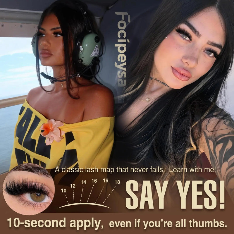 Focipeysa 200D Volume Lash Clusters | Dreamy Lash Clusters | Resuable Clusters Lashes | Beginner Friendly | D Curl DIY Cluster Lashes for Flawless Makeup | Salon-Level Volume Lash Extensions at Home
