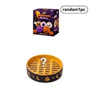 【Summer Sale Deals】Halloween Steamed Bun Squishy Toy Set, Slow Rising Stress Relief Fidget Toys with Steamer Bases, Pumpkin Eyeball Ghost Assortment, Collectible Desk Decor for Party Favors