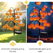 Solar Pumpkin Stake Lights, 20‑Head Halloween Garden Lights with 8Lighting Modes & Auto On/Off, Solar‑Operated Pumpkin Accent Lights, Festive Spooky Season Decor, Ideal for Yard Lawn Path, Fall Festival & Halloween Backyard Party Decors