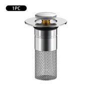 Bathroom Sink Drain Strainer, Pop up Sink Drain Filter Withremovable Stainless Steel Filter Basket Hair Catcher,Bathroom Sink Drain Stopper, for Us Bathroom Sink Stopperreplacement