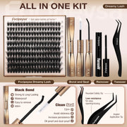 Focipeysa 200D Volume Lash Clusters | Dreamy Lash Clusters | Resuable Clusters Lashes | Beginner Friendly | D Curl DIY Cluster Lashes for Flawless Makeup | Salon-Level Volume Lash Extensions at Home