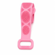 Long Silicone Back Scrubber & Exfoliating Bath Brush – Double-Sided Body Cleaner with Soft Bristles, Mesh Sponge & Easy-Grip Handles