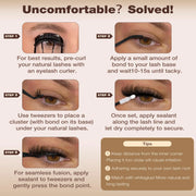 Focipeysa 200D Volume Lash Clusters | Dreamy Lash Clusters | Resuable Clusters Lashes | Beginner Friendly | D Curl DIY Cluster Lashes for Flawless Makeup | Salon-Level Volume Lash Extensions at Home