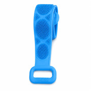 Long Silicone Back Scrubber & Exfoliating Bath Brush – Double-Sided Body Cleaner with Soft Bristles, Mesh Sponge & Easy-Grip Handles