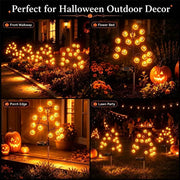 Solar Pumpkin Stake Lights, 20‑Head Halloween Garden Lights with 8Lighting Modes & Auto On/Off, Solar‑Operated Pumpkin Accent Lights, Festive Spooky Season Decor, Ideal for Yard Lawn Path, Fall Festival & Halloween Backyard Party Decors