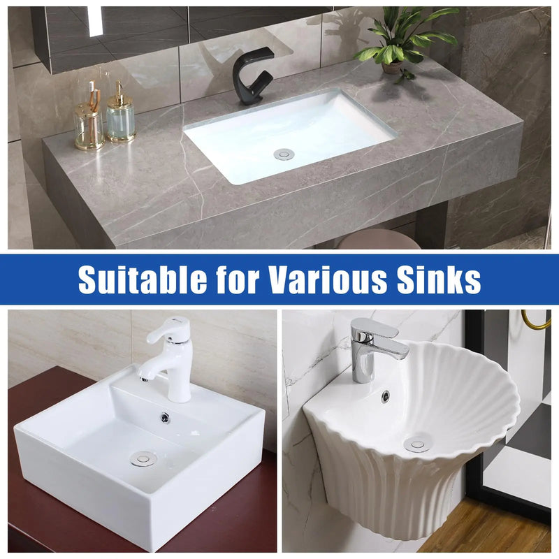 Bathroom Sink Drain Strainer, Pop up Sink Drain Filter Withremovable Stainless Steel Filter Basket Hair Catcher,Bathroom Sink Drain Stopper, for Us Bathroom Sink Stopperreplacement
