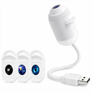 2-In-1 Galaxy Projector Night Light, USB Starry Sky Night Light Projector with Adjustable Brightness, Hd Smart Dynamic 5D Holographic Night Light Projector (With 3/6/12/24 Films)