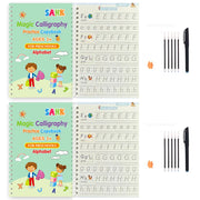 Sank Magic Practice Copybook Pen Preschools Kids Calligraphy English Verison Free Wiping Children Reusable Writing Book