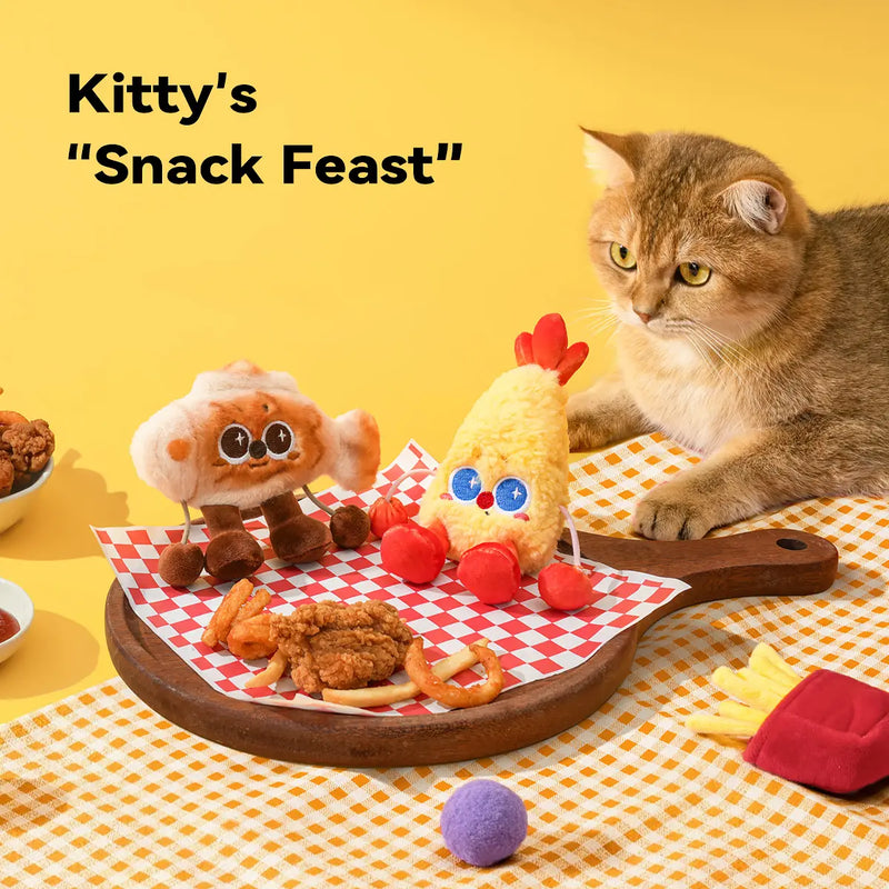 Petgravity Jumpyshrimp Taiyaki Interactive Electric Cat Toys Set, 2 Pack Automatic Jumping Moving Cat Toys with Built-In Motor, Fun Exercise Play Toys for Indoor Cats Kitten, Summervibes, Petlovers