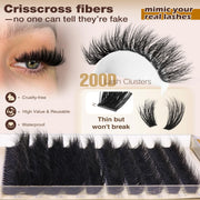 Focipeysa 200D Volume Lash Clusters | Dreamy Lash Clusters | Resuable Clusters Lashes | Beginner Friendly | D Curl DIY Cluster Lashes for Flawless Makeup | Salon-Level Volume Lash Extensions at Home