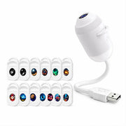 2-In-1 Galaxy Projector Night Light, USB Starry Sky Night Light Projector with Adjustable Brightness, Hd Smart Dynamic 5D Holographic Night Light Projector (With 3/6/12/24 Films)